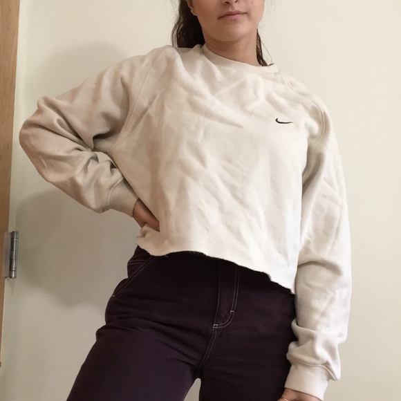 Nike | Tops | Cream Nike Sweatshirt | Poshmark